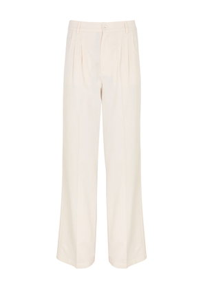 Paige Merano Wide-leg Twill Trousers - Cream - 6 (UK10 / S)