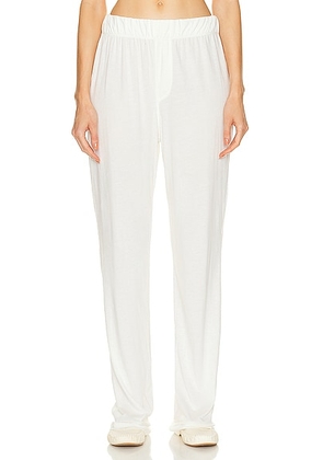 Eterne Lounge Pant in Ivory - Ivory. Size L (also in M, XL, XS).