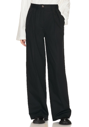 Helsa Cotton Poplin Trouser in Black. Size M.
