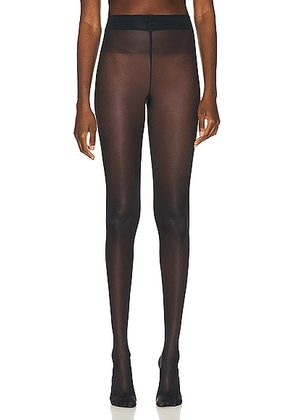 Wolford Satin Touch Tights in Admiral - Black. Size L (also in M, S, XL, XS).
