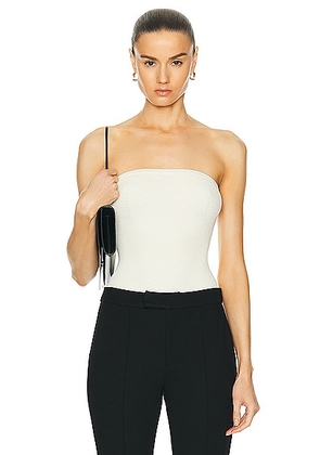 LPA Melora Knit Tube Top in Ivory - Ivory. Size L (also in M, S, XL).