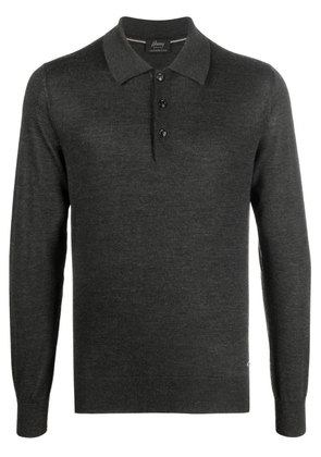 Brioni pullover cashmere polo shirt - Grey