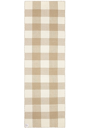 HAWKINS NEW YORK Simple Plaid Runner in Flax & Ivory - Ivory. Size all.