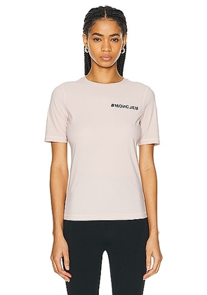 Moncler Grenoble Short Sleeve T-shirt in Pink - Blush. Size L (also in M, S, XS).