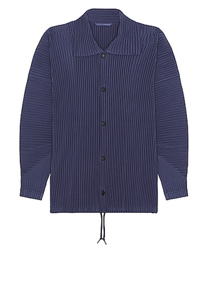 Homme Plisse Issey Miyake Pleated Shirt in Blue Charcoal - Blue. Size 2 (also in 3, 4).
