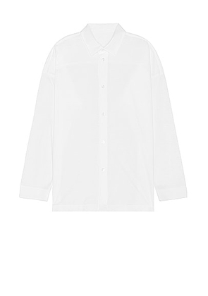 Homme Plisse Issey Miyake Jersey Shirt in White - White. Size 2 (also in 3).