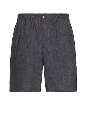 ami Elasticated Waist Shorts in Heather Grey - Grey. Size L (also in M, S, XL/1X).
