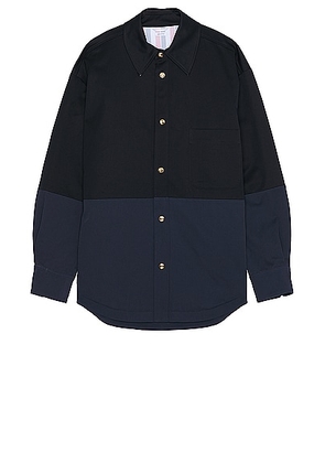 Thom Browne Oversized Shirt Jacket in Navy - Blue. Size 1 (also in 2, 3, 4).