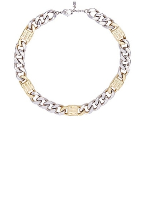 Givenchy 4g Golden Silvery Chain Large Necklace in Golden & Silvery - Metallic Gold. Size all.