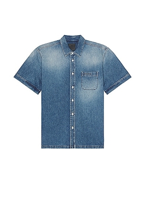 Givenchy Short Sleeve Shirt in Indigo Blue - Blue. Size L (also in M, S, XL/1X).