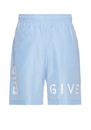 Givenchy Long Swimshort in Baby Blue - Baby Blue. Size L (also in M, XL/1X).