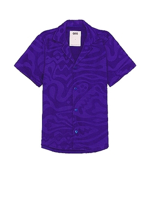 OAS Rapture Cuba Terry Shirt in Blue - Blue. Size L (also in M, S, XL/1X).