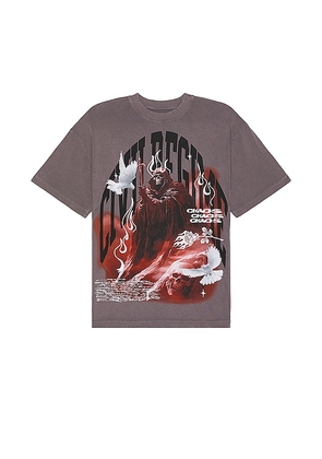 Civil Regime Mount Chaos American Classic Oversized Tee in Purple. Size M, S.