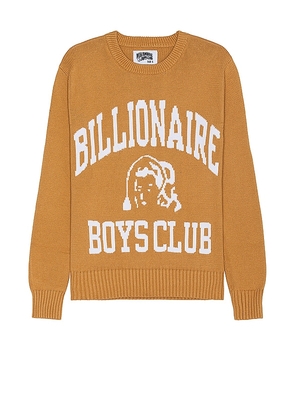 Billionaire Boys Club Campus Sweater in Orange. Size M, S, XL/1X.