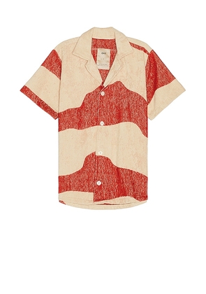 OAS Amber Dune Cuba Terry Shirt in Red. Size M, S, XL/1X.