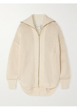 Varley - Finn Open-knit Cotton Jacket - Off-white - xx small,x small,small,medium,large