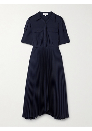 A.L.C. - Liam Pleated Jersey Midi Dress - Blue - US00,US0,US2,US4,US6,US8,US10,US12,US14