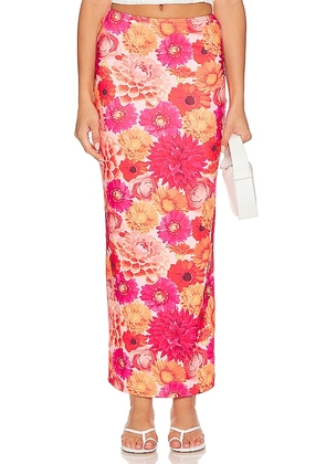 MORE TO COME Bella Maxi Skirt in Pink. Size M, S, XL, XS, XXS.