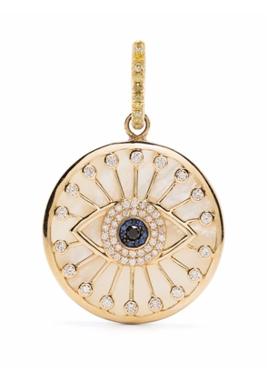 Loree Rodkin 18kt yellow gold, pearl and diamond eye pendant