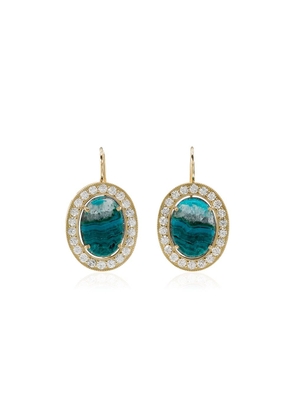 Andrea Fohrman opal and diamond earrings - Gold