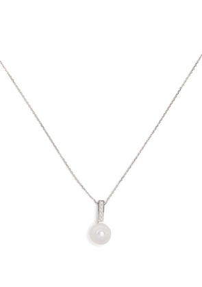 TASAKI 18kt white gold Akoya diamond necklace - Silver