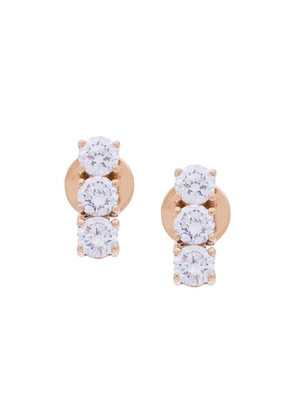 Anita Ko 18kt rose gold triple stud diamond earrings - Metallic