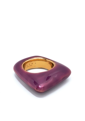 Marni square-shape ring - Purple