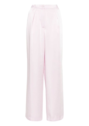 Claudie Pierlot high-waisted straight-leg velvet tailored trousers - Pink