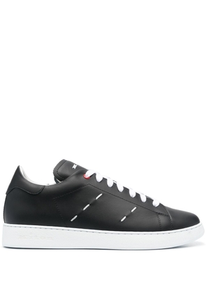 Kiton low-top leather sneakers - Black