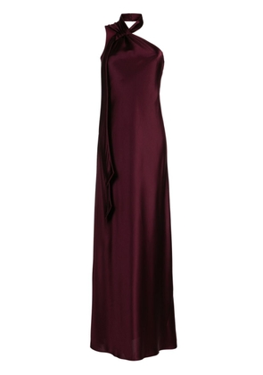Galvan London Ushuaia one-shoulder satin gown - Red