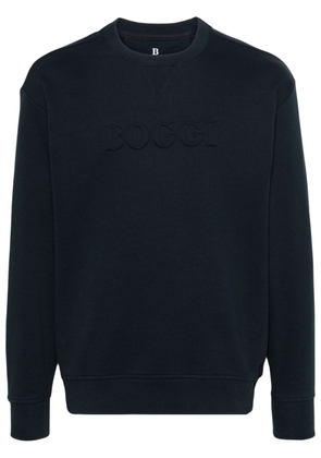 Boggi Milano logo-embossed cotton sweatshirt - Blue
