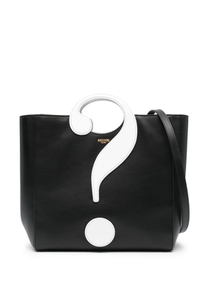 Moschino Question Mark leather tote bag - Black