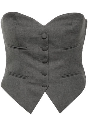 Moschino strapless sweetheart-neck vest - Grey