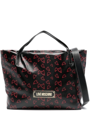 Love Moschino heart-print tote bag - Black