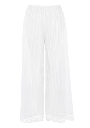 ERES lace-trim cotton trousers - White