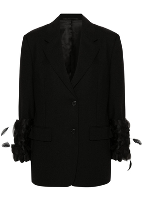 Prada appliqué-detail single-breasted blazer - Black