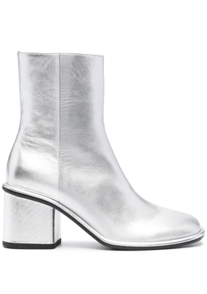 Officine Creative Macy 001 75mm leather boots - Silver