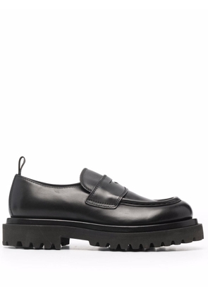 Officine Creative polished calf leather loafers - Black