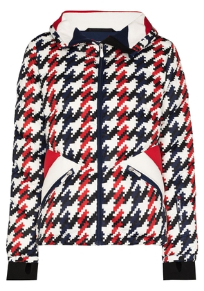 Perfect Moment Apres Duvet houndstooth puffer jacket - White