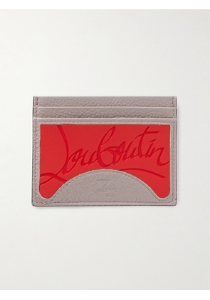 Christian Louboutin - Logo-Debossed Rubber and Leather Cardholder - Men - Neutrals