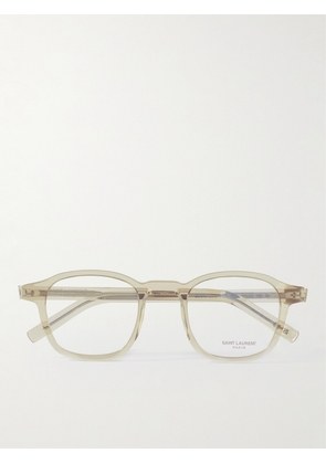 SAINT LAURENT - Round-Frame Acetate Optical Glasses - Men - Neutrals