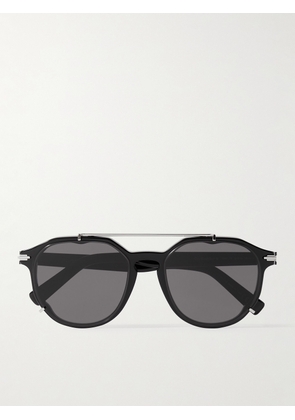 Dior Eyewear - DiorBlackSuit RI Round-Frame Acetate and Silver-Tone Sunglasses - Men - Black