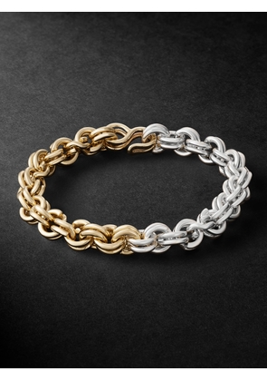 Ouie - 50 50 Keyring Recycled Sterling Silver and 14-Karat Gold Bracelet - Men - Gold