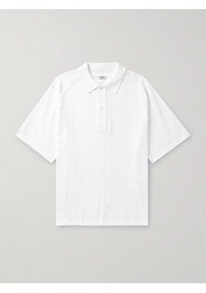 LOEWE - Logo-Embroidered Cotton-Piqué Polo Shirt - Men - White - XS