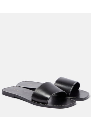 The Row Link leather slides