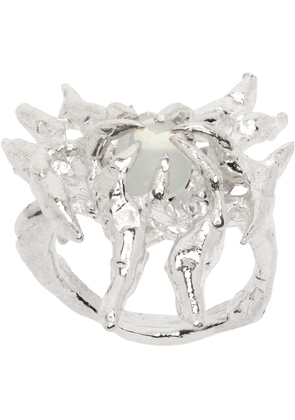 Harlot Hands SSENSE Exclusive Silver Soul Butterfly Ring