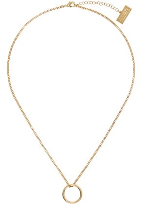 MM6 Maison Margiela Gold Minimal Logo Necklace