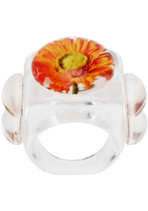 La Manso Transparent Tetier Bijoux Edition Iconic Flor Naranja Ring