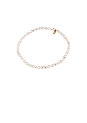 Loren Stewart Rice Pearl Anklet in Pearl - Ivory. Size all.