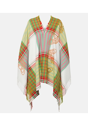 Vivienne Westwood Combat tartan wool and cotton poncho